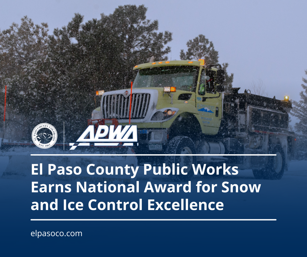 El Paso County Public Works Earns National Award ﻿for Snow and Ice Control Excellence