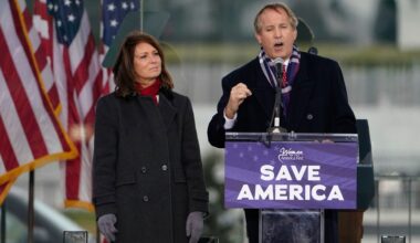 Texas Attorney General Ken Paxton speaks at a rally in support of President Donald Trump called the "Save America Rally" in Washington on Jan. 6, 2021. (AP Photo/Jacquelyn Martin)