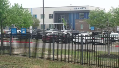1 hospitalized after 2-vehicle crash at IDEA Mays campus, school official says