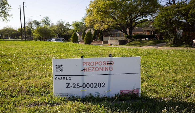 The empty lot that is set to become a five-story apartment building located on Bishop Art’s...