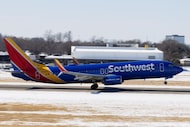 Southwest Airlines flight N8529Z takes off from Dallas Love Field Airport with destination...