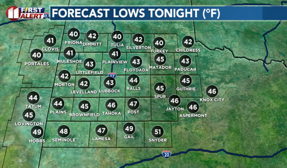 Mild weather remains overnight and heading into Saturday.