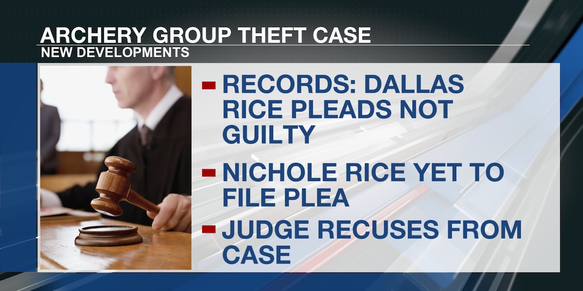 Dallas Rice pleads not guilty in archery group theft case