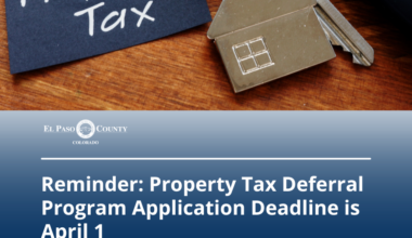 Property Tax Deferral Program Application Deadline is April 1