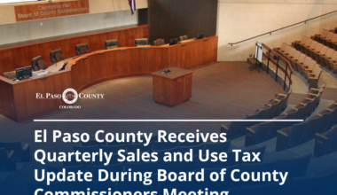 El Paso County Receives Quarterly Sales and Use Tax Update During Board of County Commissioners Meeting