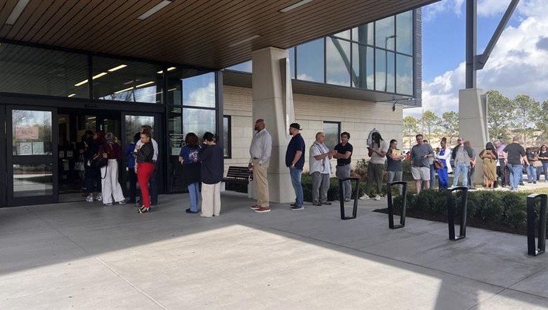 Brazoria County voters waited up to 30 minutes in the afternoon to cast their ballot during the March 3 primaries.