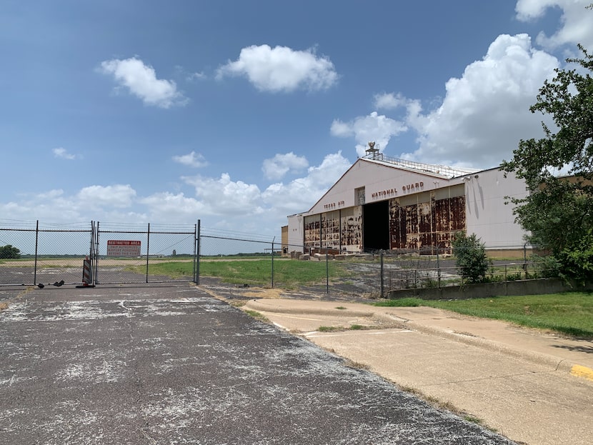 The old Texas Air National Guard hangar at Hensley Field, which shows up in the emails when...