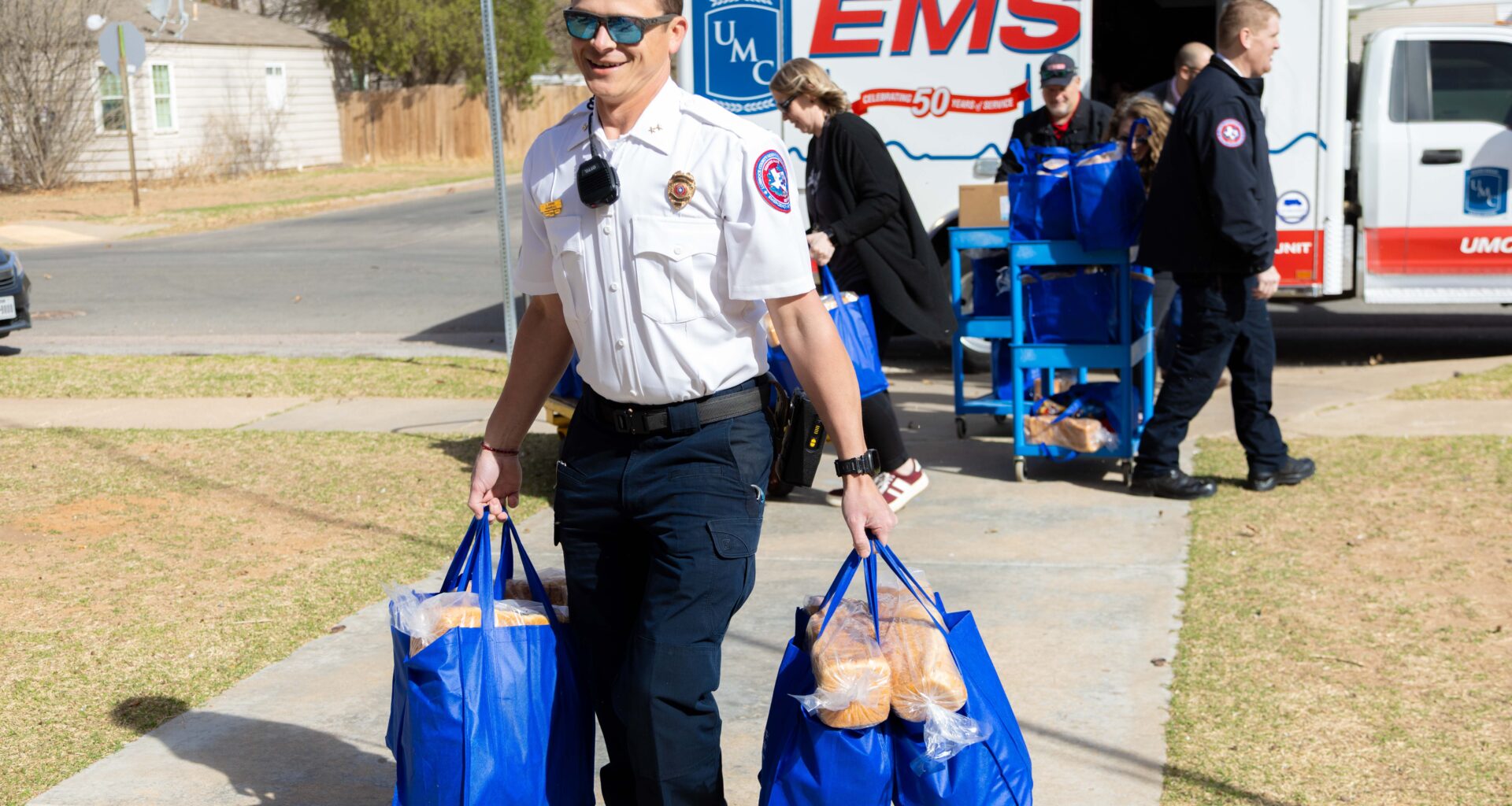 UMC Delivers Food Bags to Brown Elementary