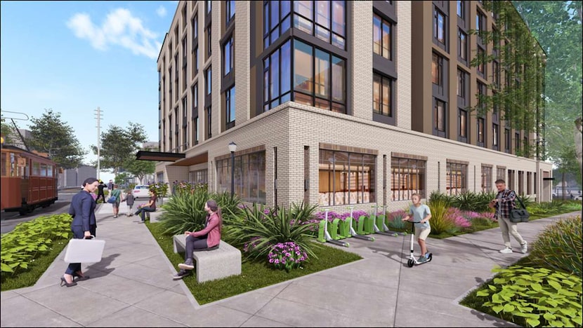 These are renderings of a proposed hotel at 2909 Cole Ave. in Uptown.