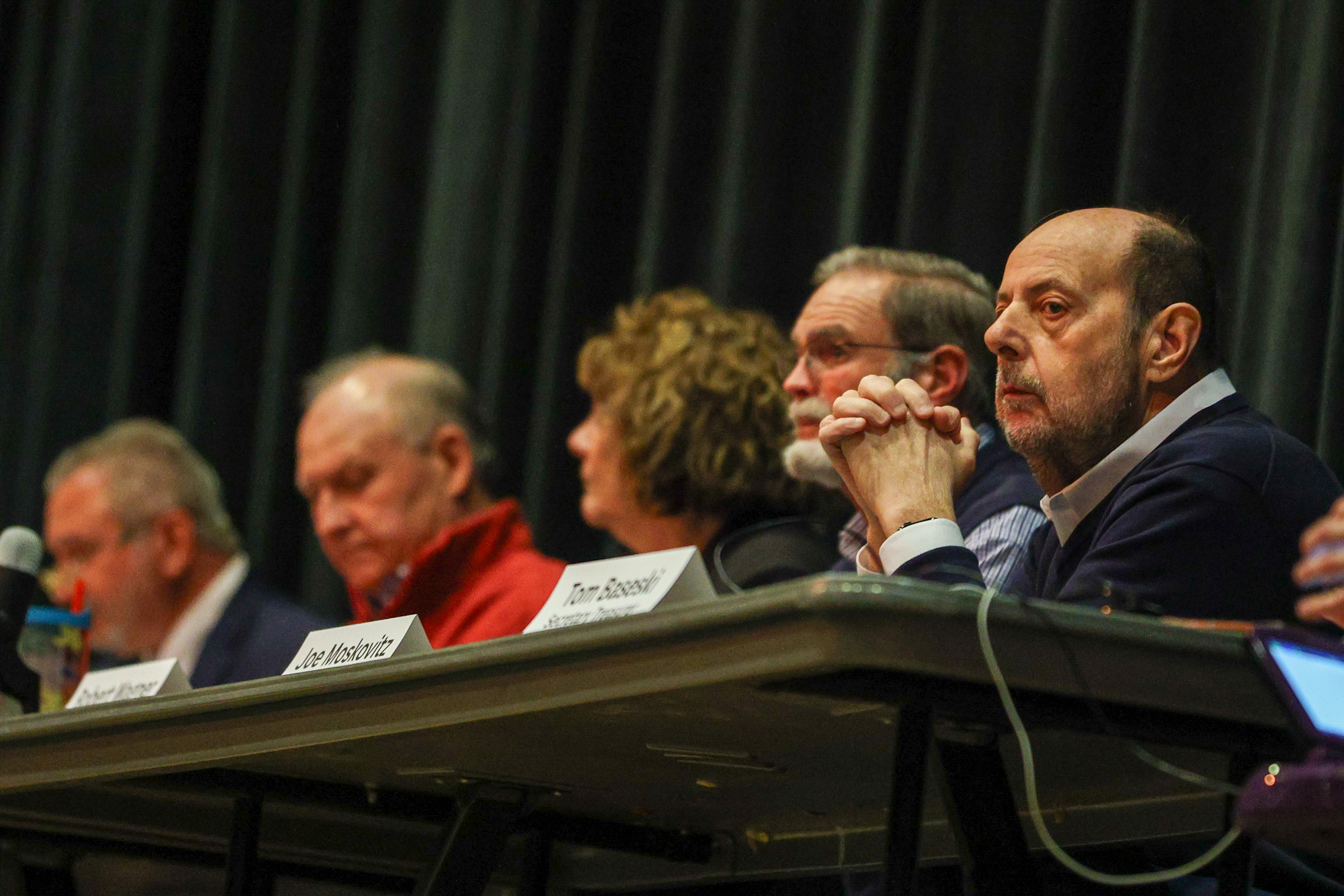Dallas Twp. Board of Supervisors member Joe Moskovitz looks on...