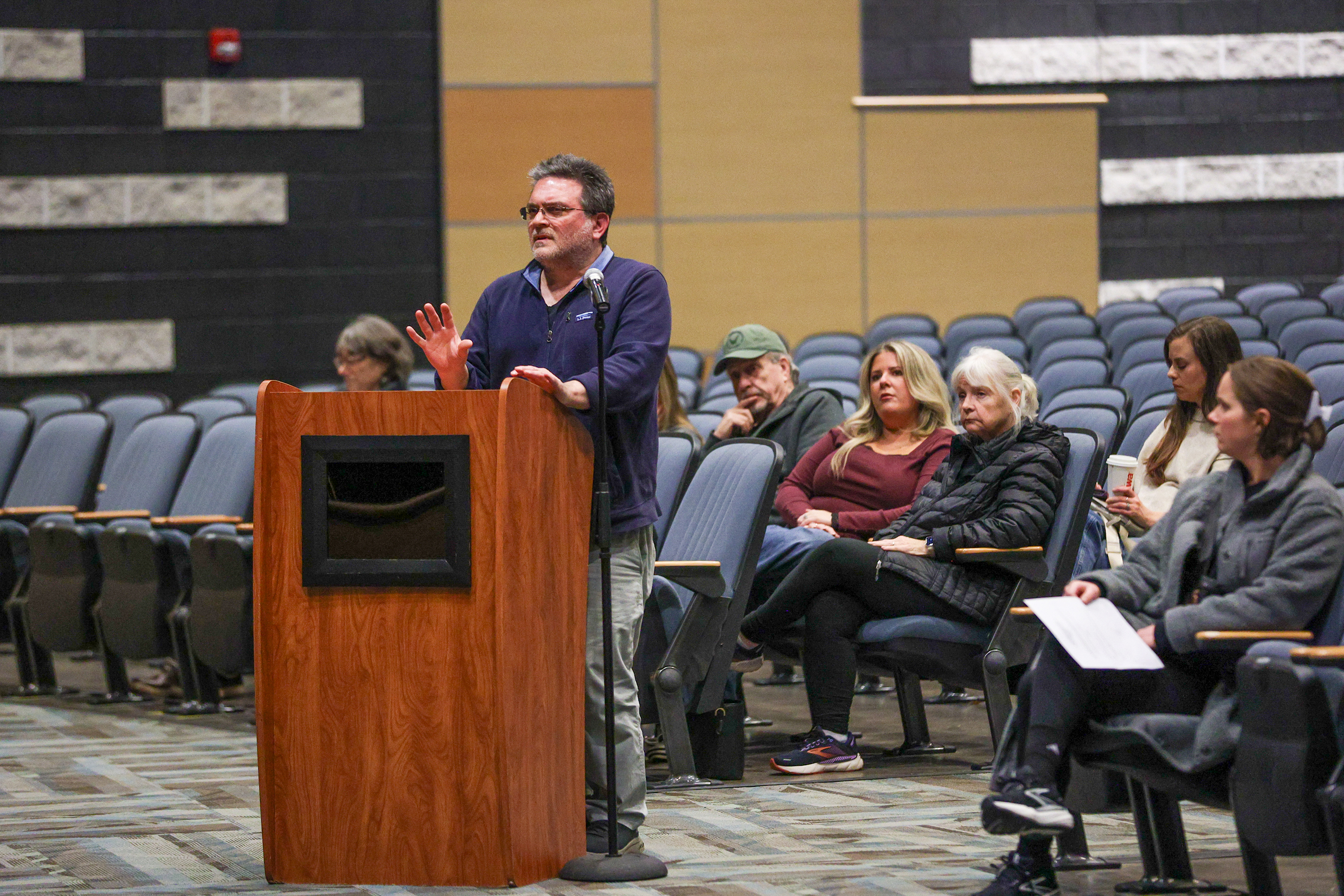 Carmen Latona speaks during a special meeting regarding data centers...