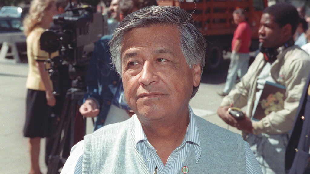 Cesar Chavez, civil rights advocate and United Farm Workers founder, is shown in this June 29, 1989 file photo. (AP Photo/Richard Drew, File)