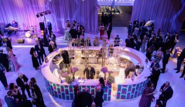 Cocktail hour at the Houston Museum of Natural Science 'Futurama!' gala left a futuristic impression. (Photo by HMNS photographer Mike Rathke)