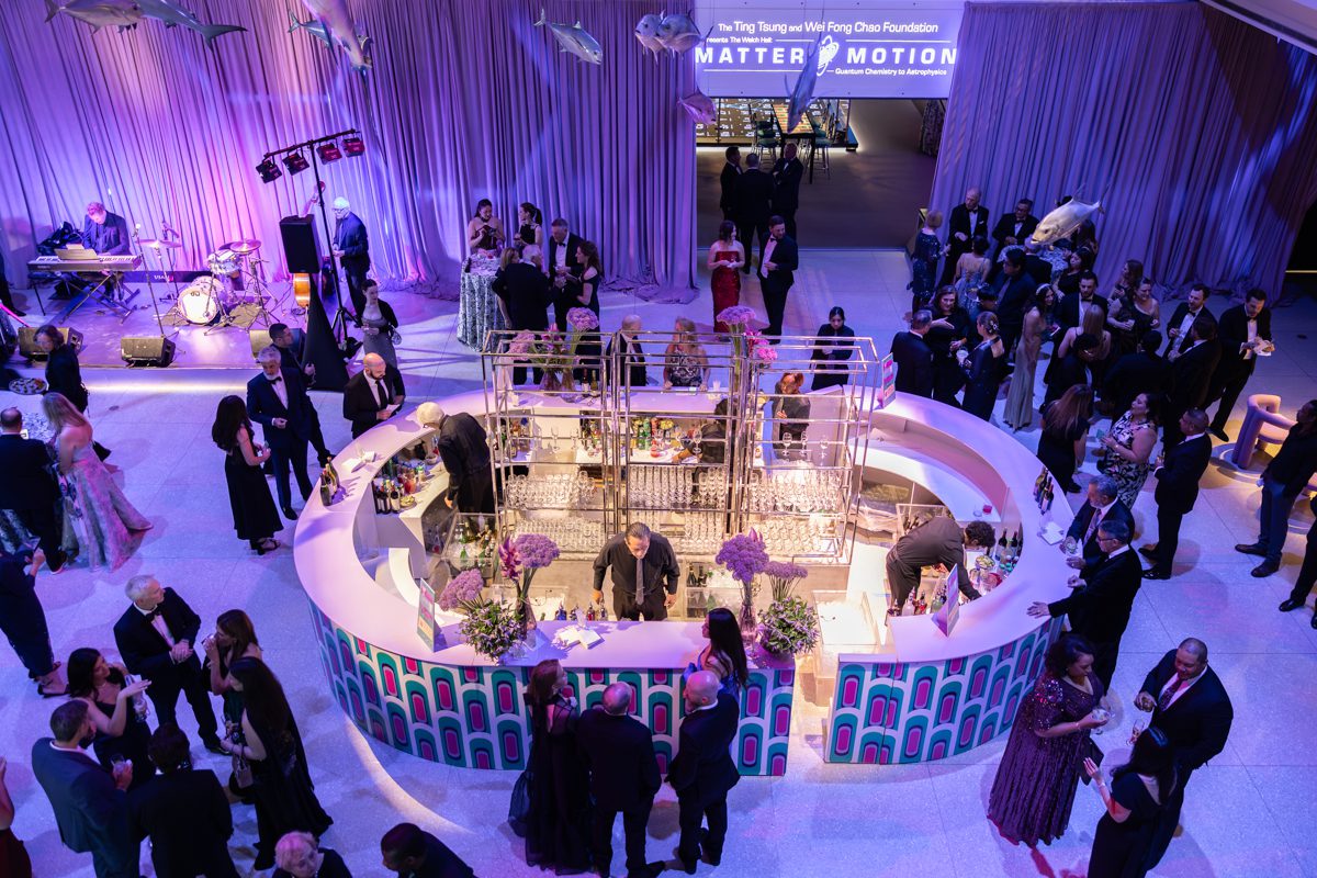 Cocktail hour at the Houston Museum of Natural Science 'Futurama!' gala left a futuristic impression. (Photo by HMNS photographer Mike Rathke)