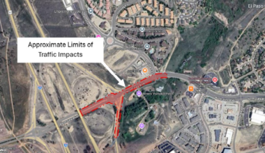 El Paso County construction crews to narrow North Gate Boulevard for stormwater repairs