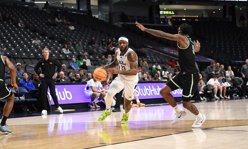 No. 3 Tulsa Outlasts No. 6 North Texas in Triple Overtime to Advance to Semifinals of American Men’s Basketball Championship