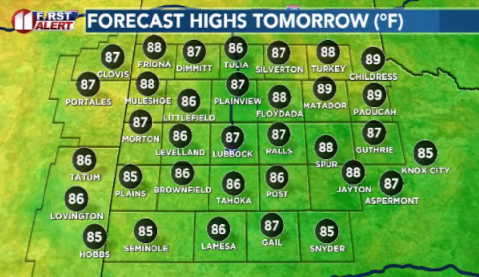 A significant warm up in heading our way over the next 24 hours.