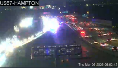 Collision closing all main southbound lanes on U.S. 67 near Dallas Executive Airport