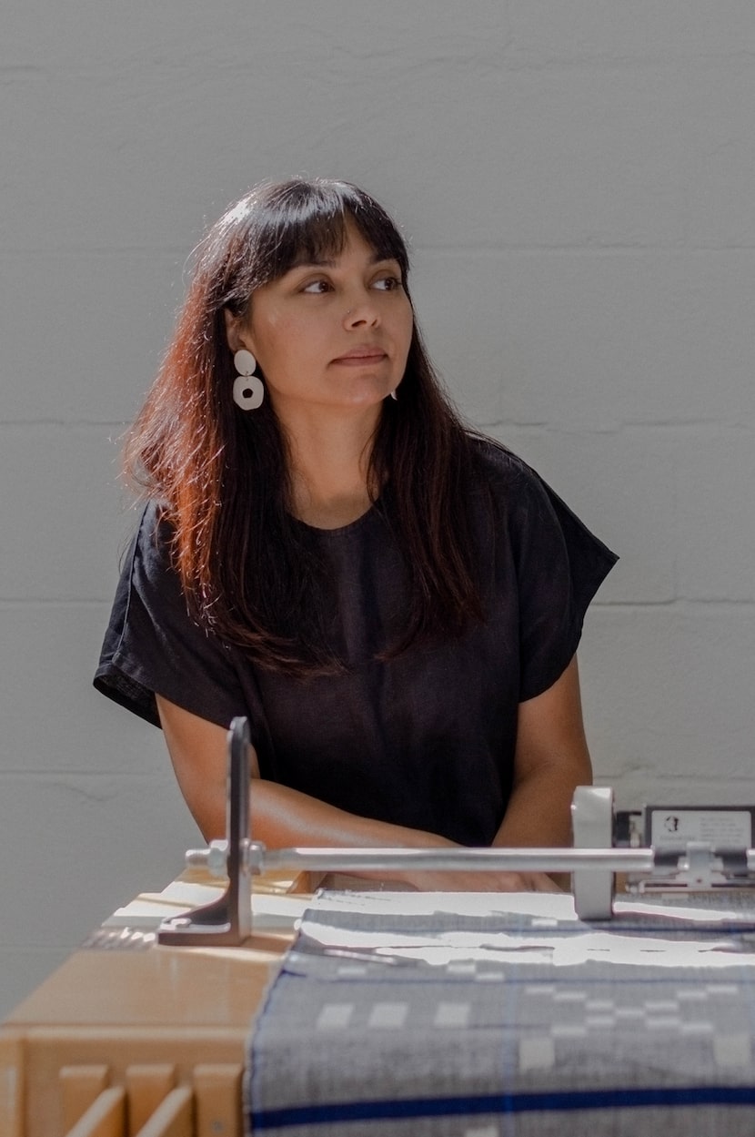 Headshot of Dallas textile designer Mili Suleman