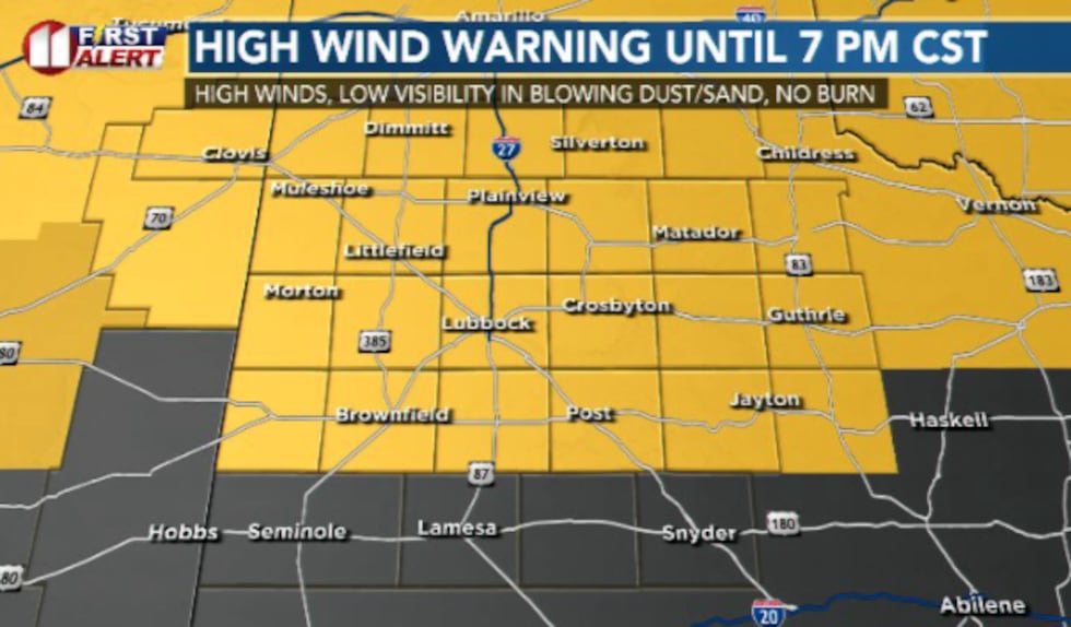 A high wind warning is in effect from 7am until 7pm Sunday. Winds are expected to gust over 50...