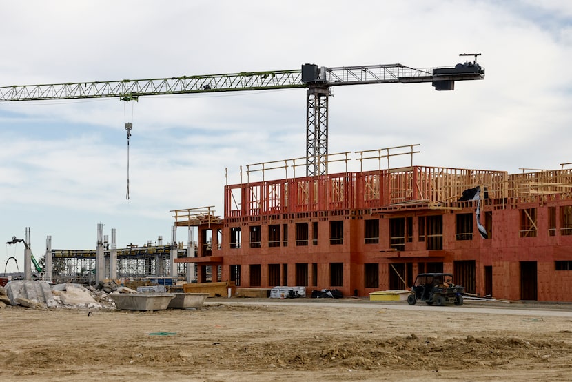 Construction continues at Fields West in Frisco. The total value of the entire Fields...