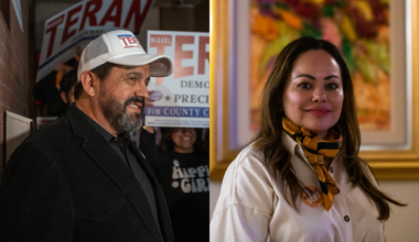 Miguel Teran, left, and Annette Griego won their respective races for El Paso County Commissioners Court on Tuesday.