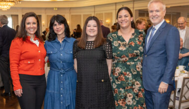 Emily Glassel, Ali Leger, Caroline Baker, Amber Abreo, Bob Boblitt at The Heritage Society's 2026 Luncheon (Photo by Jacob Power)