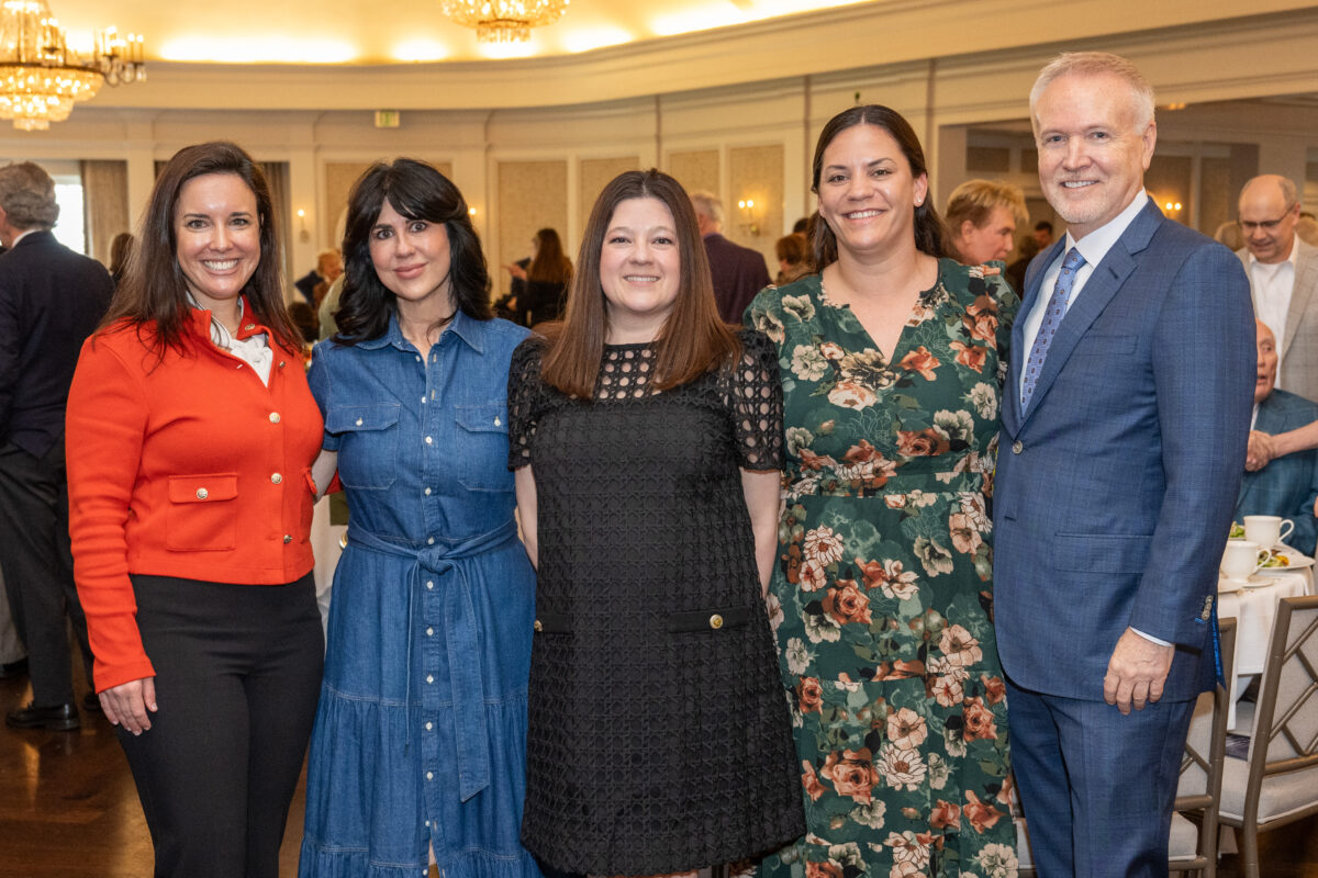 Emily Glassel, Ali Leger, Caroline Baker, Amber Abreo, Bob Boblitt at The Heritage Society's 2026 Luncheon (Photo by Jacob Power)