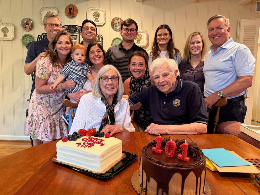 Herb Sheaner celebrates turning 101 years old.