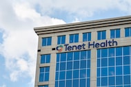 The building housing Tenet Healthcare's headquarters stands next to the Dallas North...