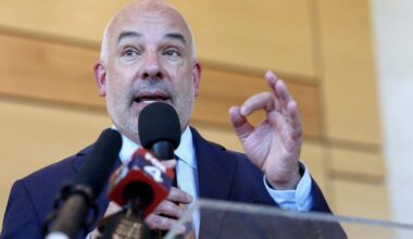 State Representative Chris Turner speaks during a press conference before the Texas House's Select Committee on Congressional Redistricting hearing held at UT Arlington on Monday, July 28, 2025.