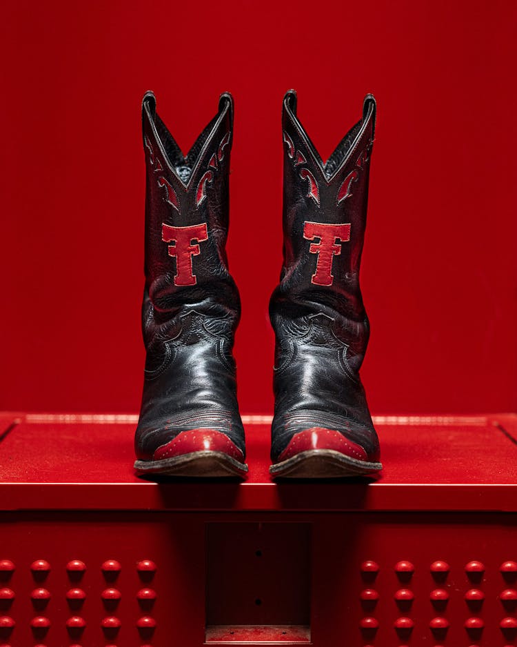 Cordero’s Texas Tech boots for the show.