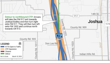 Chisholm Trail Parkway facing closures this week. Here’s what to know
