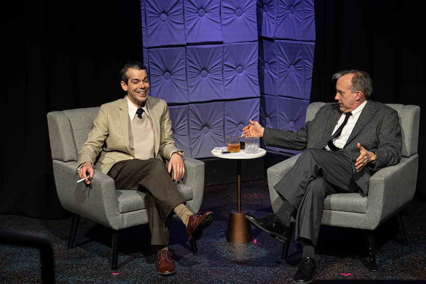 Joey Folsom, left, as Jack Paar, and Jakie Cabe as Oscar Levant.