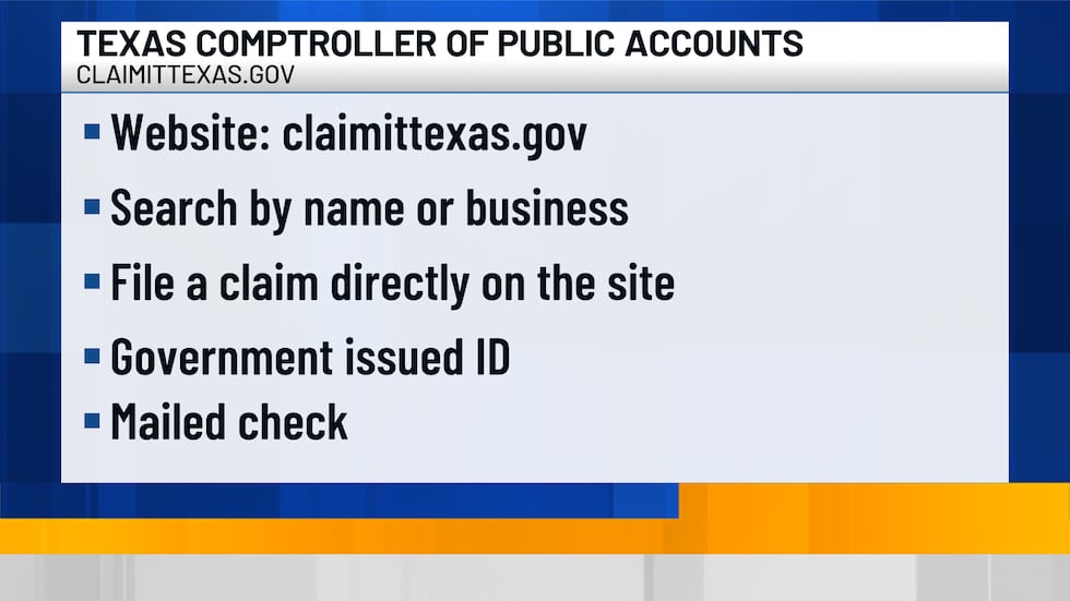How to file a claim with the Texas Comptroller of Public Accounts.