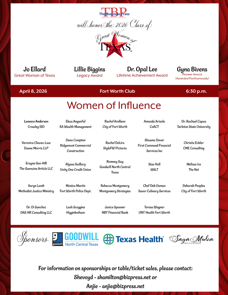 2026 Great Women of Texas Celebration on April 8th