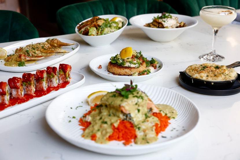 A selection of dishes at Pangea Dallas pictured, Wednesday, March 18, 2026, in Dallas.