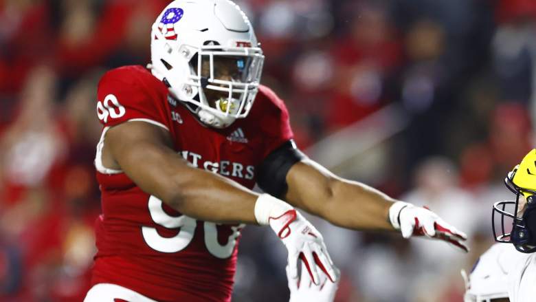 Rene Konga #90 is scheduled to visit the Dallas Cowboys.