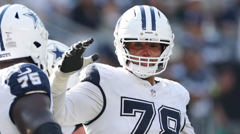 Terence Steele #78 of the Dallas Cowboys