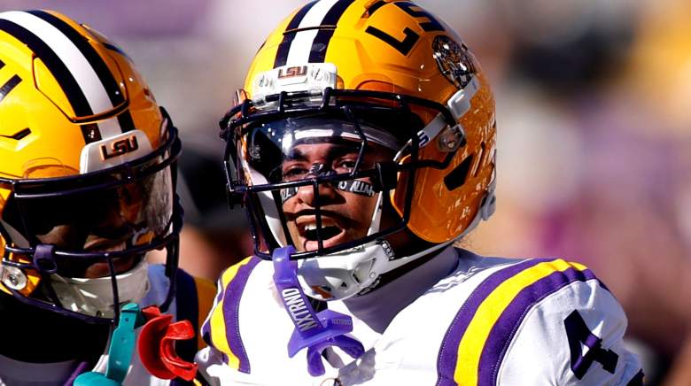 Mansoor Delane #4 of the LSU Tigers is a Dallas Cowboys draft target.