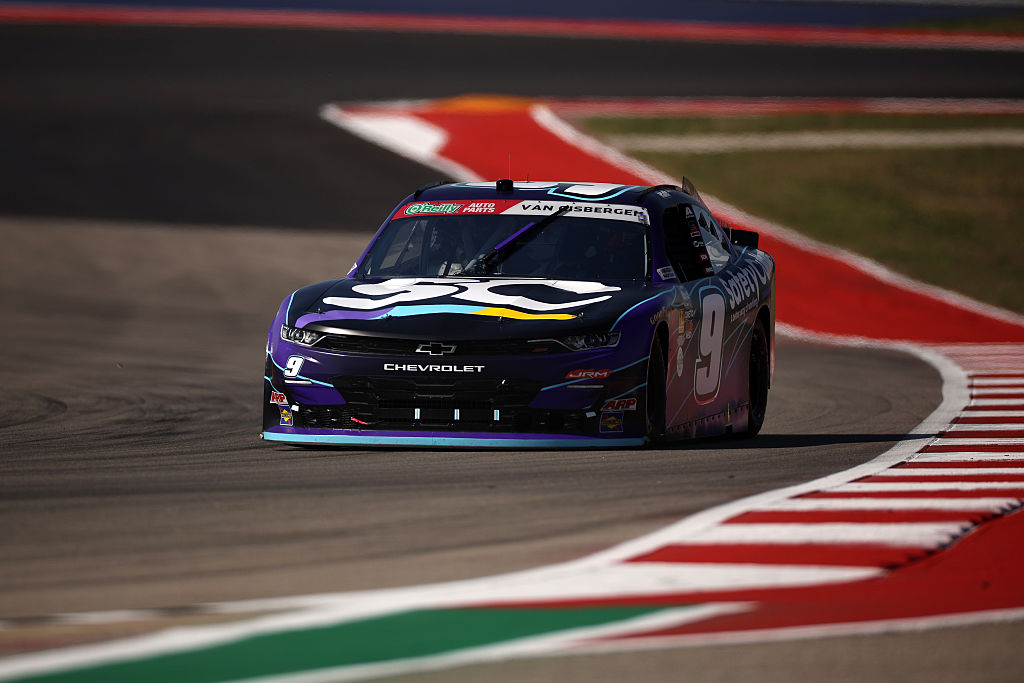 AUSTIN, TEXAS - FEBRUARY 28: Shane Van Gisbergen, driver of the #9 Safety Culture Chevrolet, drives during the NASCAR O'Reilly Auto Parts Series Focused Health 250 at Circuit of The Americas on February 28, 2026 in Austin, Texas. (Photo by James Gilbert/Getty Images)