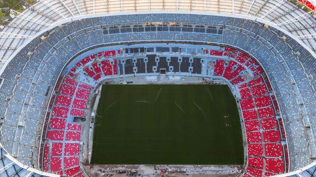 MEXICO CITY, MEXICO - MARCH 16: An aerial view of Mexico City Stadium on March 16, 2026 in Mexico City, Mexico. The Mexico City Stadium, officially named Estadio Banorte or better known by its former name, Estadio Azteca, was designed by architects Pedro Ramírez Vazquez and Rafael Mijares Alcerreca. Since May 2024, it has been undergoing renovations and it will reopen on March 28th with the friendly match between Mexico and Portugal. The stadium will host the opening match of the 2026 FIFA World Cup, marking its third World Cup appearance. 