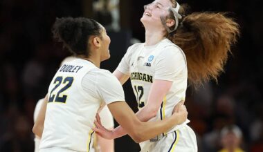 Women’s Sweet 16 takeaways: Michigan beats Louisville; TCU ends Virginia’s Cinderella bid