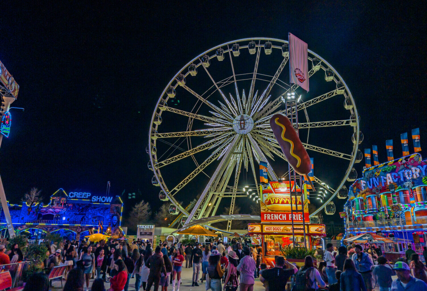 The carnival at Rodeo Houston on March 12, 2026.