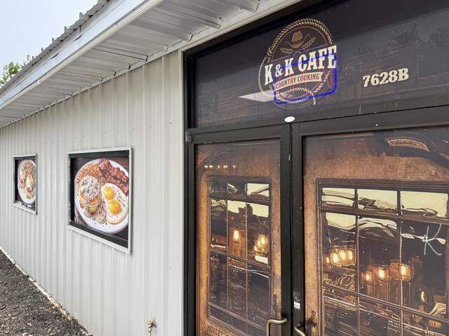 The K & K Cafe in White Settlement, Texas, has a separate entrance from the roller skating rink next door, seen March 28, 2026.