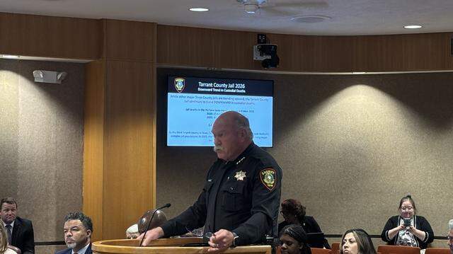 Tarrant County Sheriff Bill Waybourn presented statistics to the county commissioners on the decrease in deaths in the jail since 2020.