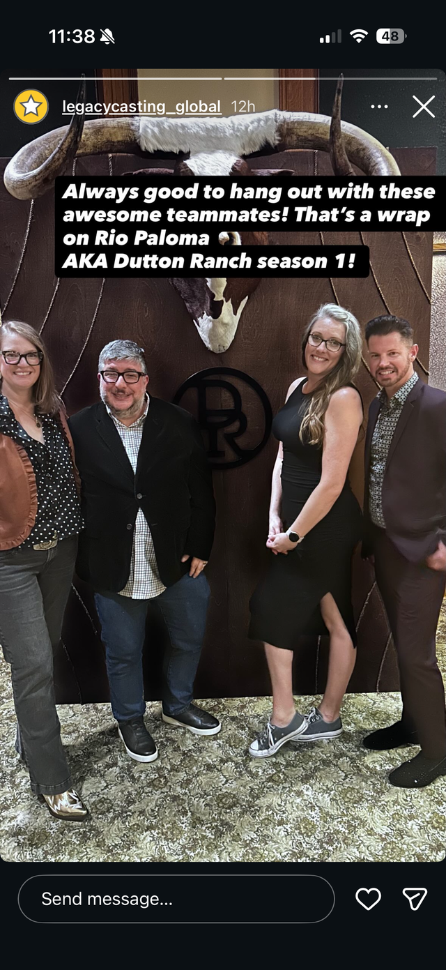 Legacy Casting shares a photo from the “Dutton Ranch” season 1 wrap party.