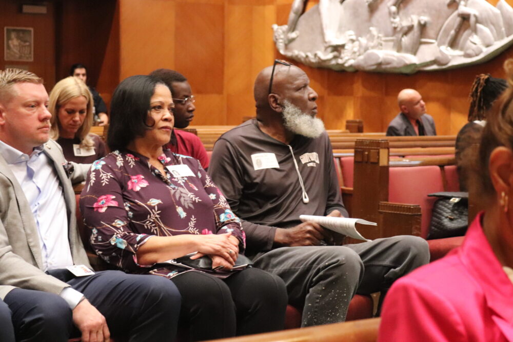 Sandra Polk, the widow of community advocate Alvin Byrd, sits in the Houston City Council chambers before the renaming of Tuffly Park.