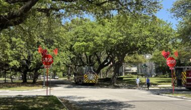City installs new stop signs at the intersection of Swiss Avenue and Dumas Street