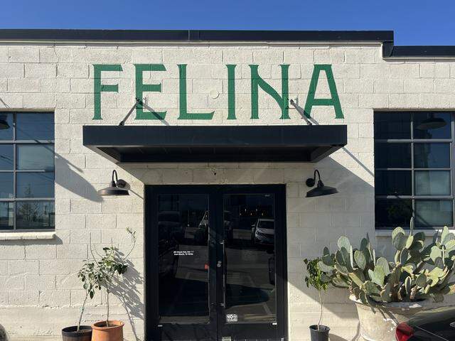 Felina restaurant in Near Southside at 401 Bryan Ave. Unit 117 serves Roman style pizzas with Latin and Mediterranean flare.